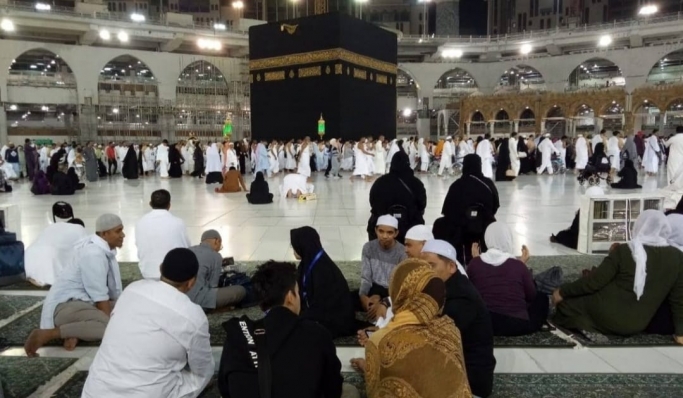 Suasana ibadah haji di Mekkah.