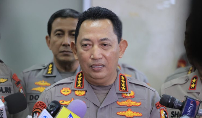 Kapolri Jenderal Listyo Sigit Prabowo di DPR di Kompleks Parlemen, Senayan, Jakarta Pusat