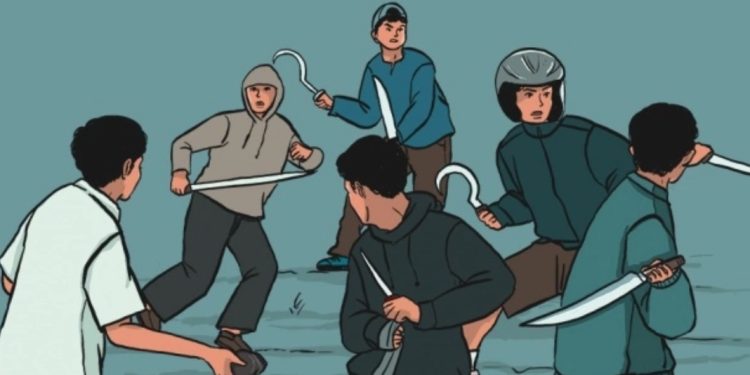 Ilustrasi Aksi Tawuran
